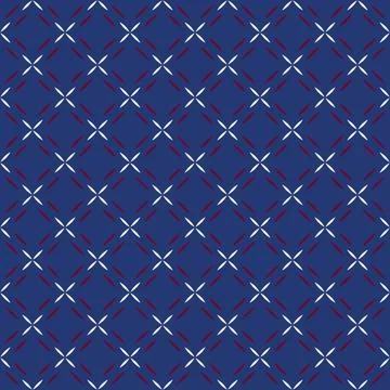 Japanese Sashiko Seamless Vector Patterns. Asian Embroidery Motifs. Abstrac.. Stock Illustration