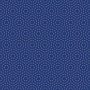 Japanese Sashiko Seamless Vector Patterns. Asian Embroidery Motifs. Abstrac.. Stock Illustration