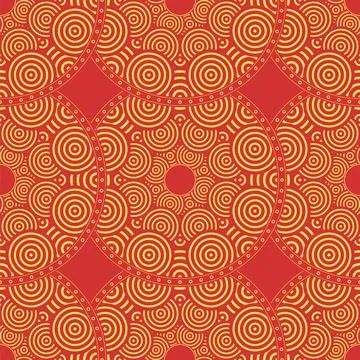 Japanese seamless pattern in oriental geometric traditional style. Festive or Stock Illustration