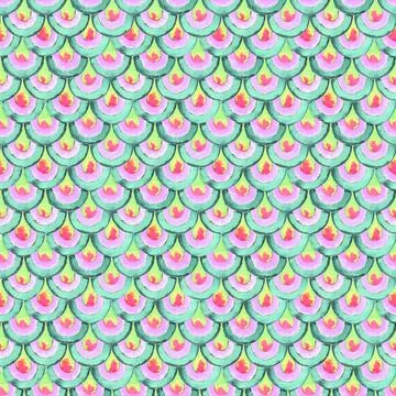 Japanese seamless pattern with scales. Geometric pattern. Fish scale pattern. Illustrazione stock