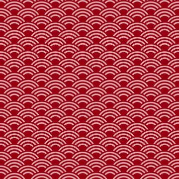Japanese seamless pattern. Vector background of japanese wave pattern. Vector Stock Illustration