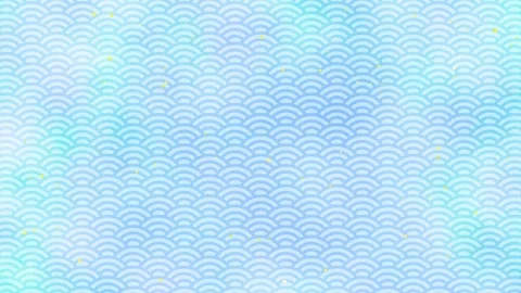 Japanese Seigaiha Pattern With Falling Confetti Loop Background Stock Footage 335668352