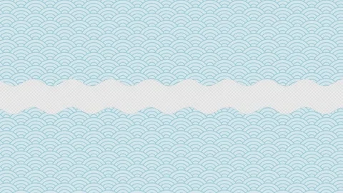 Japanese Seigaiha Wave Pattern Transition with Alpha Channel 4K Stock-Footage 342089849