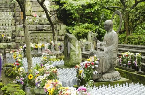 Japanese stone figures Stock Photos
