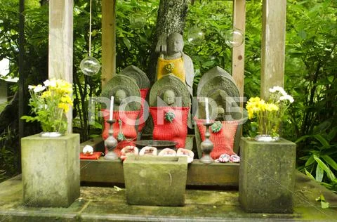 Japanese stone figures Stock Photos