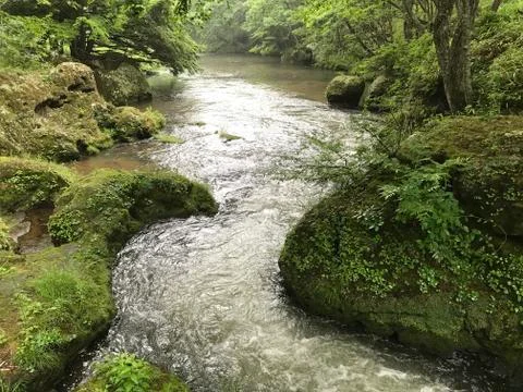 Japanese stream Stock Photos