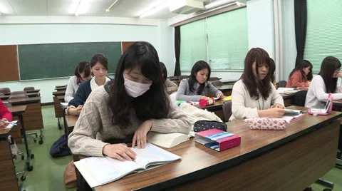 Japanese students Video stock 34087774