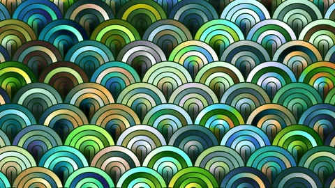 Japanese style abstract background loop, like fish scales or landscape. Stock Footage 344511891