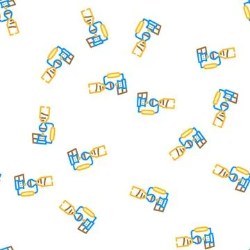 Japanese style coffee machine vector seamless pattern Stock Illustration