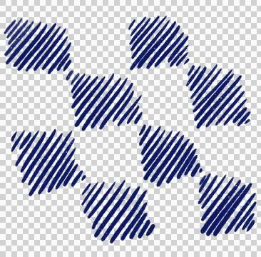 Japanese style doodle pattern decoration element drawing blue and gold color  Stock Illustration