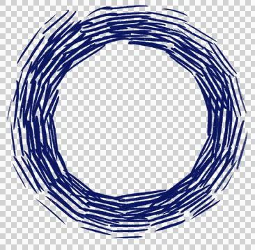Japanese style doodle pattern decoration element drawing blue and gold color  Stock Illustration