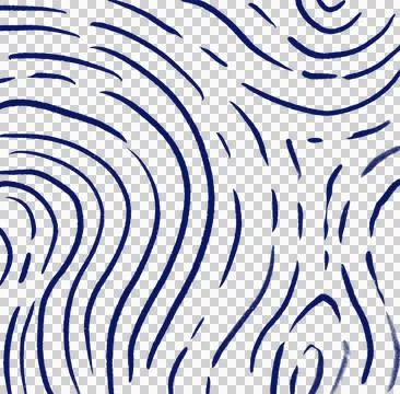 Japanese style doodle pattern decoration element drawing blue and gold color  イラスト素材