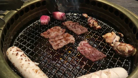 Japanese style net roast beef Stock Footage 119774403