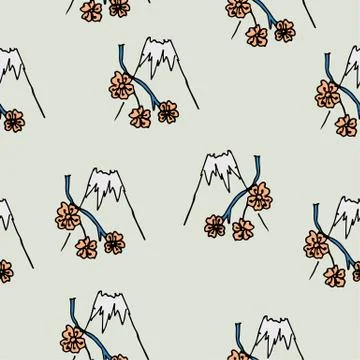 Japanese style seamless pattern Stock Illustration
