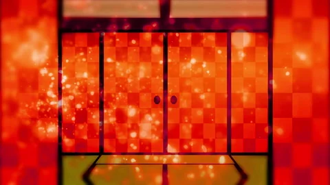 Japanese style slide door loop animation Video stock 150136848