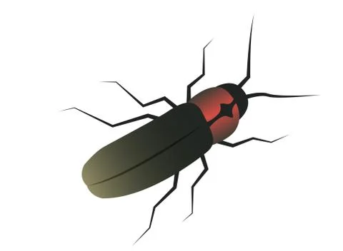 Japanese style vector firefly Stock Illustration