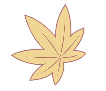 Japanese style vector maple leaf Stock Illustration