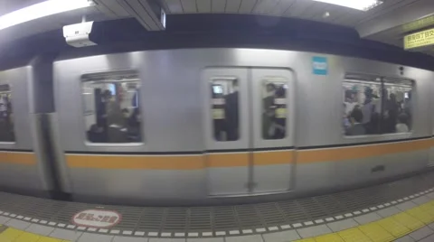 Japanese Subway Train Stock Footage 49704033