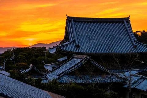 Japanese sunset Stock Photos