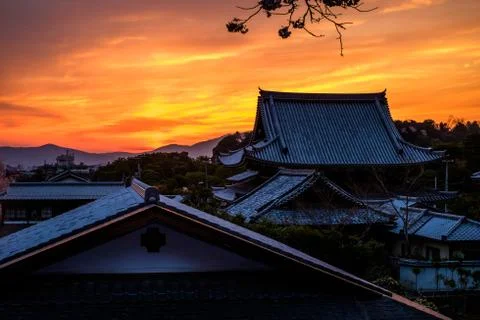 Japanese sunset Stock Photos