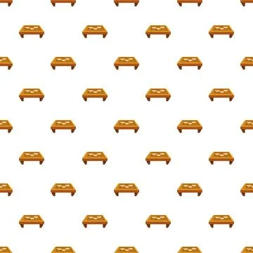 Japanese sushi table serving pattern design Stock Illustration