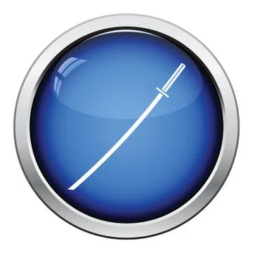 Japanese sword icon 库存插图
