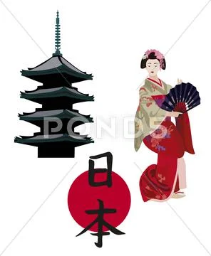 Japanese symbols Stock Illustration