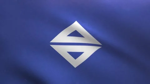Japanese Taiwan Flag Waving Loop 4K – Historical Taiwan Flag Animation Vídeos de archivo 336159176