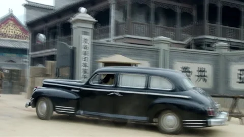 The Japanese team into the compound Stock Footage 235269650