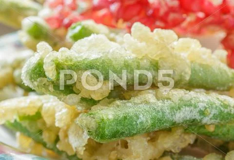 Japanese tempura with fresh vegetables fried Stock Photos