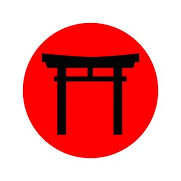 Japanese torii icon Stock Illustration