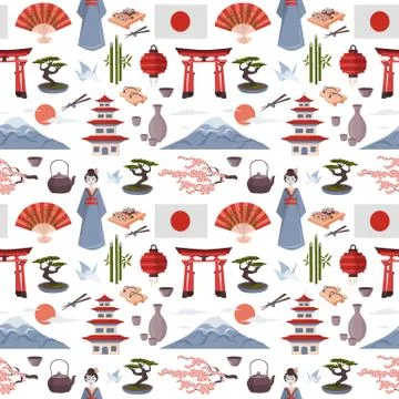 Japanese vector pattern Stock Illustration