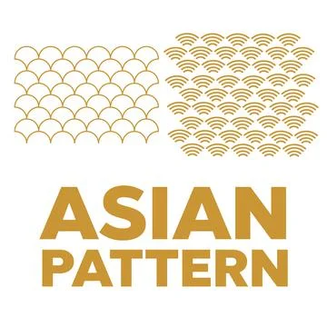 Japanese vector patterns set illustration Illustrazione stock