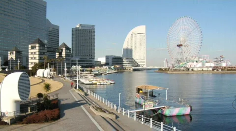 Japanese Waterfront Stock Footage 298435