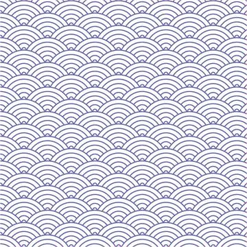Japanese wave pattern Stock Illustration