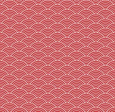 Japanese wave seamless pattern background vector Illustrazione stock
