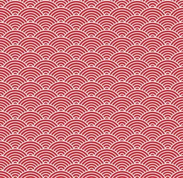 Japanese wave seamless pattern background vector Illustrazione stock