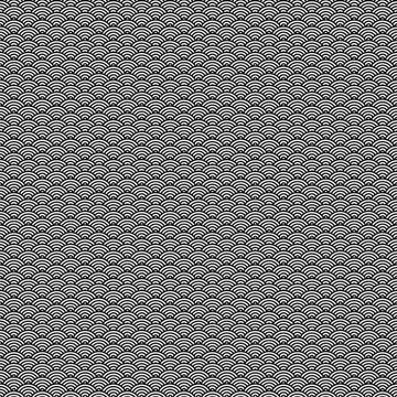 Japanese wave seamless pattern Stock Illustration