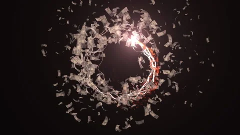 Japanese yen note particle light glow animation Vídeos de archivo 147596675