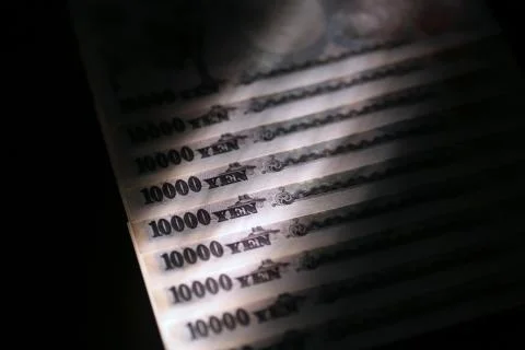 Japanese yen notes Stock Photos