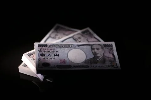 Japanese yen notes Stock Photos