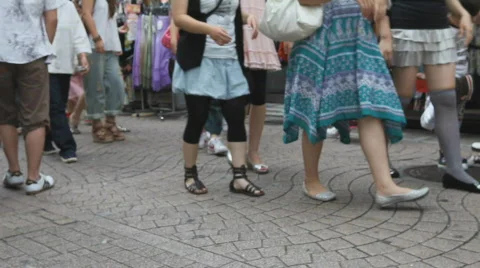 Japanese Youth in Harajuku Stock Footage