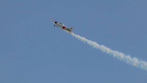 Japanese Zero Dive Video stock 84944561