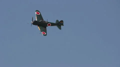 Japanese Zero Plane Stock Footage 11136489
