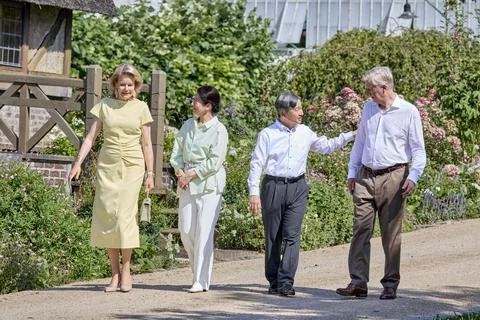 Japan's imperial couple concludes visit to Belgium, Laeken - 25 Jun 2026 Fotos Stock