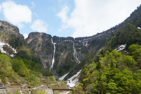 Japan's largest waterfall distant view Stock Photos