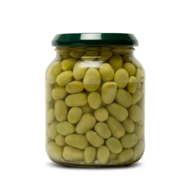 Jar of beans with clipping path Stock Photos