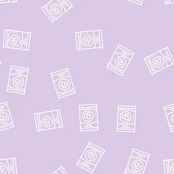 Jar beans line seamless pattern Stock Illustration