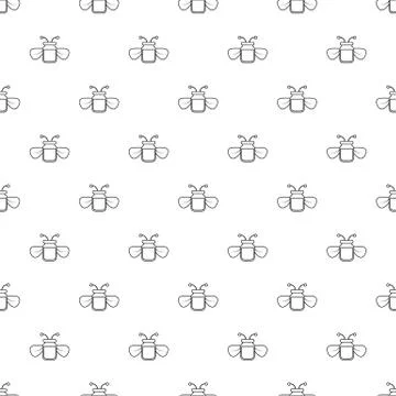 Jar of bee honey pattern seamless イラスト素材
