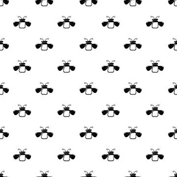 Jar bee honey pattern vector seamless Stock Illustration